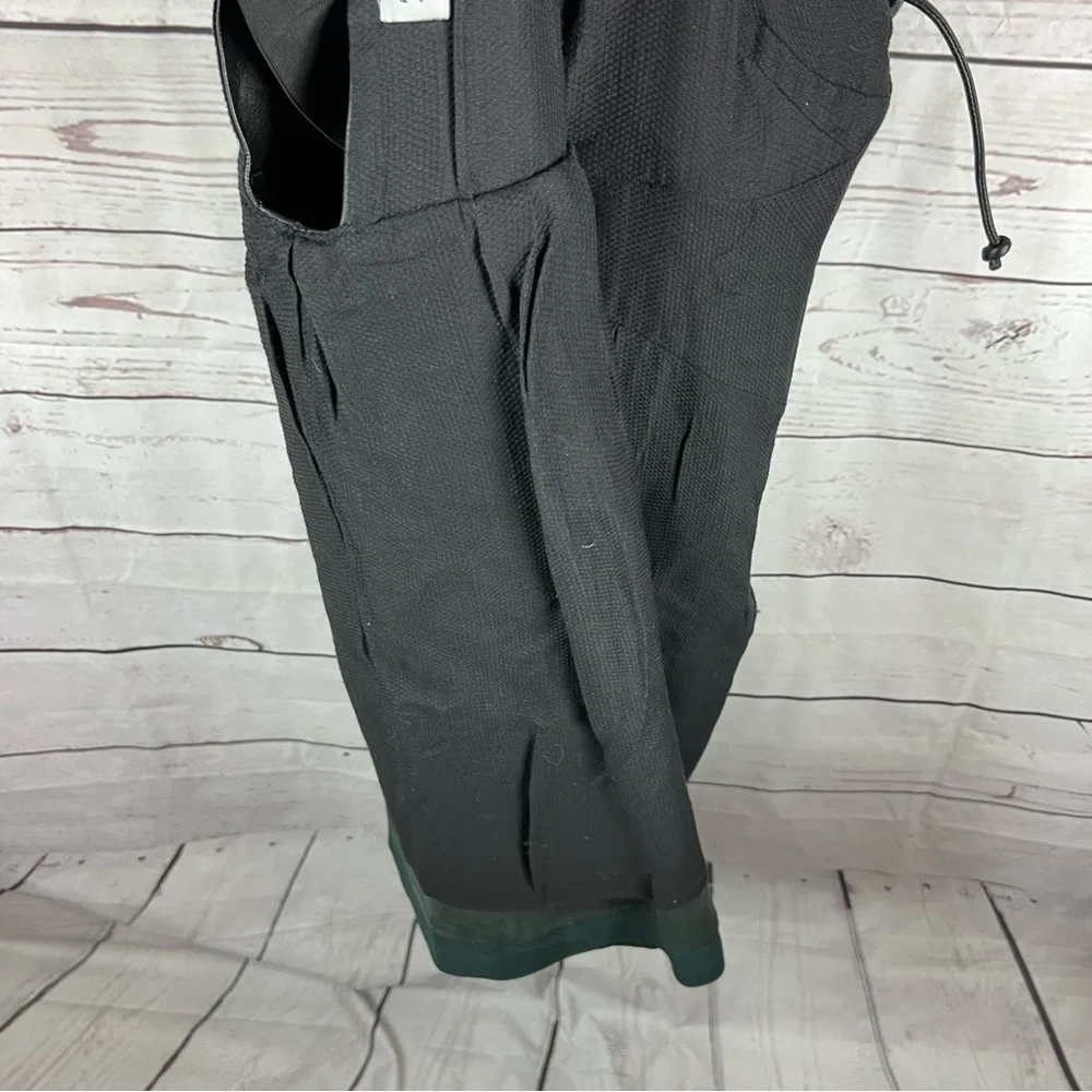 100% black leather mini sleeveless cocktail dress SZ 6 - Picture 7 of 9